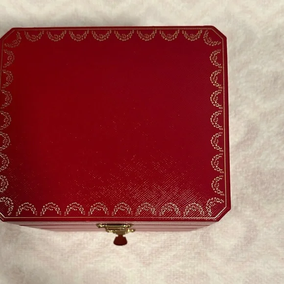 Cartier Red Jewelry Box with Gold Hardware - Picture 2 of 13